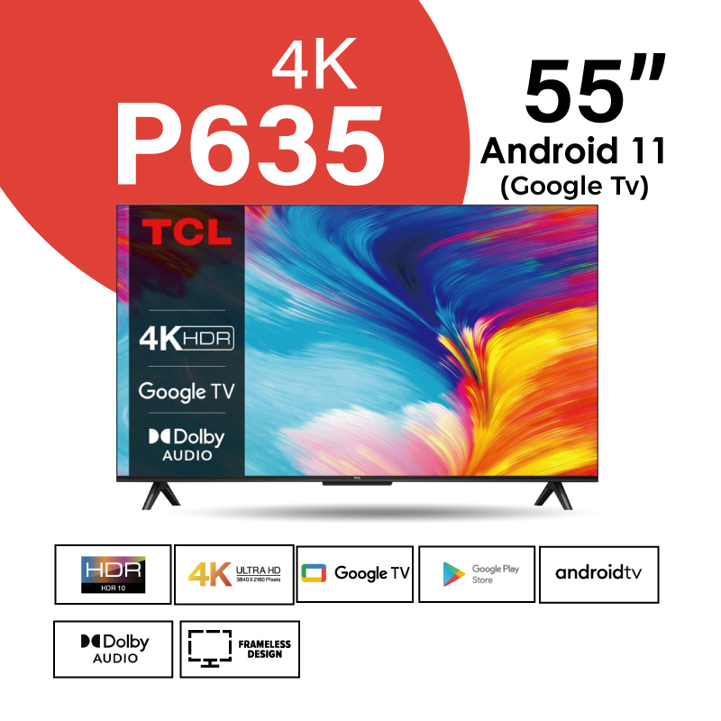 TCL 55P635 55 inch 4K HDR Google TV