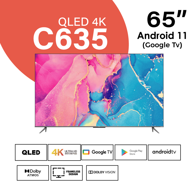 TCL 65C635 65 inch QLED 4K HDR Google TV